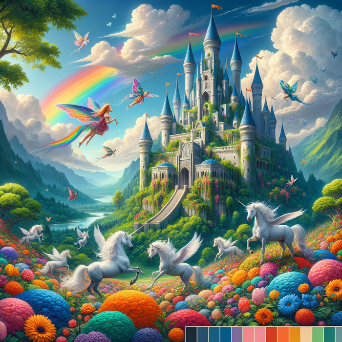 Magical Fantasy Castle 5D DIY Paint By Diamond Kit