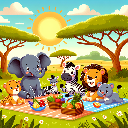 Sunny Savannah Picnic Paint By Diamonds Art