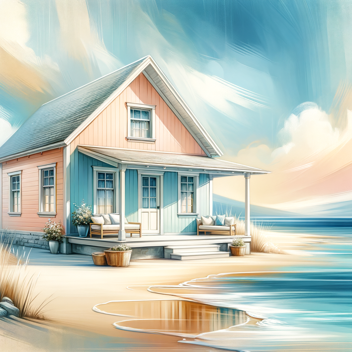 Charming Coastal Retreat Painting By Diamonds Kit