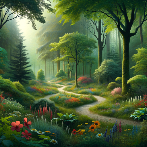 Serene Woodland Path Diamond Painting