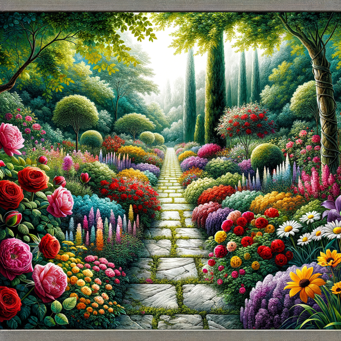 Enchanting Garden Path Paint By Diamonds Art