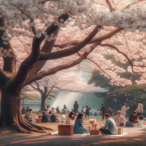 Hanami Cherry Blossom Festival - Tokyo Paint By Color