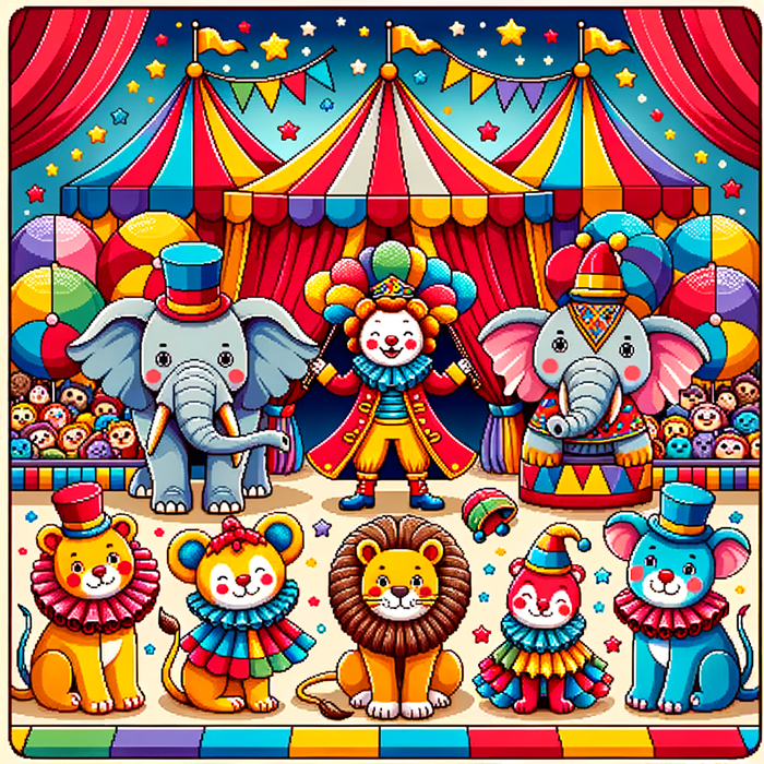 Whimsical Circus Animals Diamonded Painting Kits