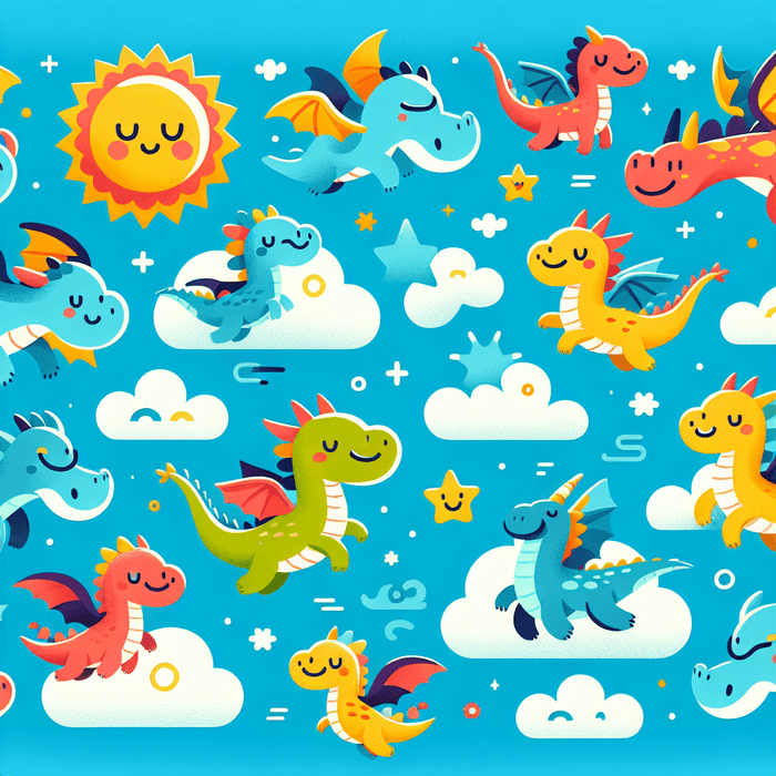 Cheerful Dragon Friends Paint By Diamonds Art