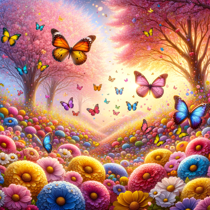 Charming Butterfly Dance Paint By Diamonds Art