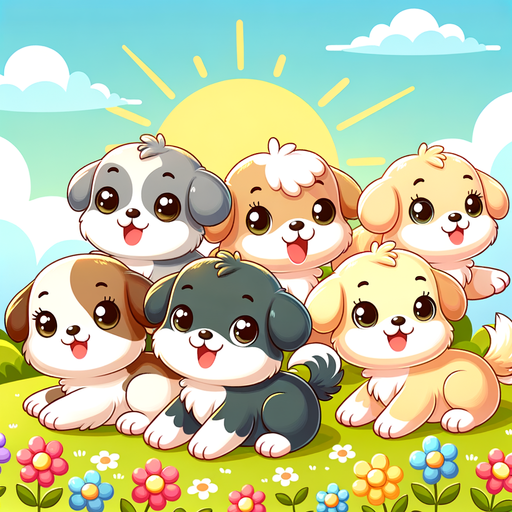 Playful Puppies Paint By Color