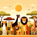 Sunny Safari Spectacle Diamonded Painting Kits