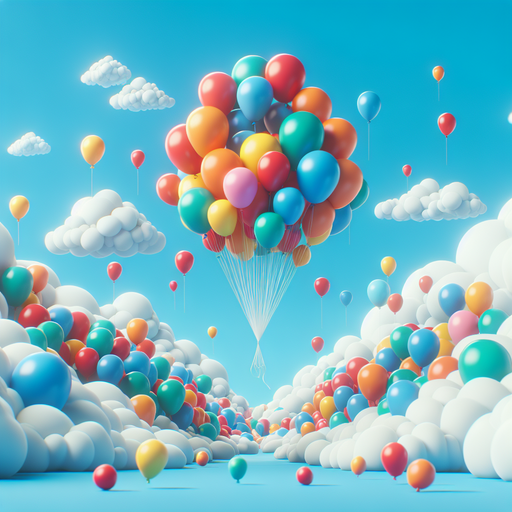 Bright Balloons In The Sky Paint By Diamonds