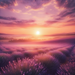 Sunrise Over Lavender Fields Paint By Color