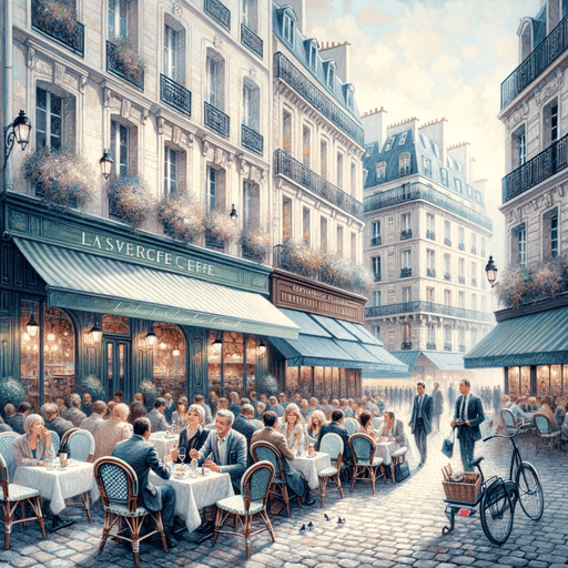 Charming Parisian Cafe Paint By Color