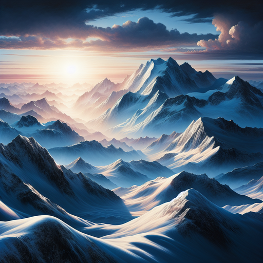 Majestic Winter Mountains Paint By Diamonds Art