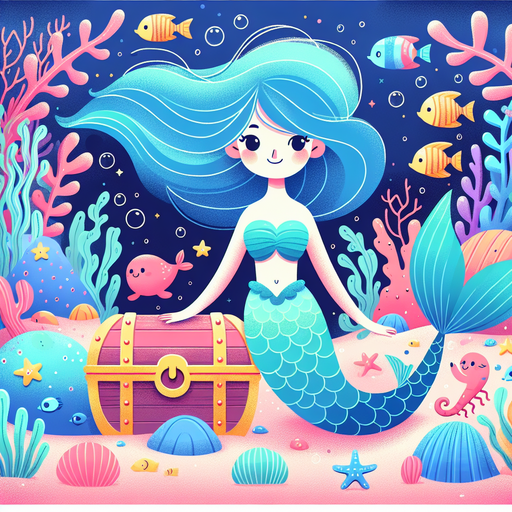 Mermaid's Treasure Cove Paint By Diamonds Art