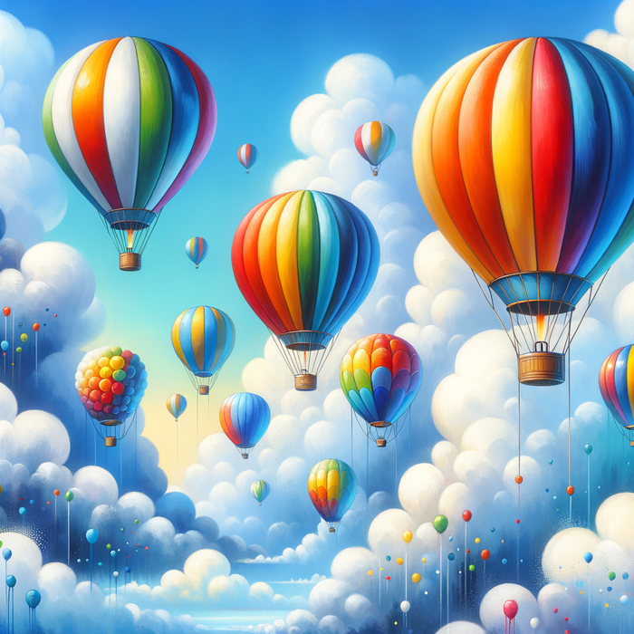 Dreamy Hot Air Balloons Painting By Diamonds Kit