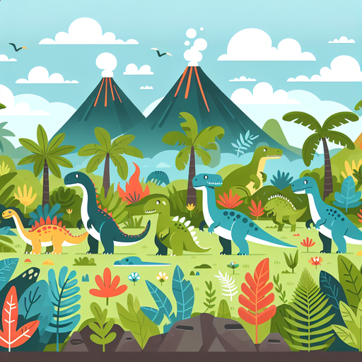 Majestic Dinosaur Realm Diamond Painting