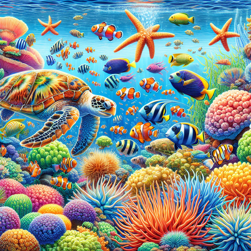 Delightful Ocean Life Paint By Color