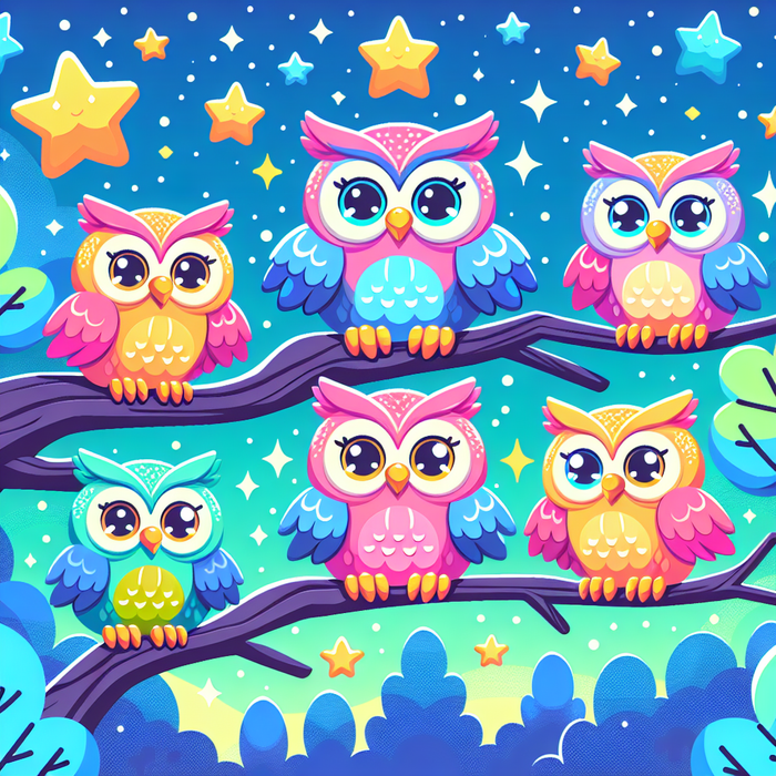 Adventure Owls Paint By Color