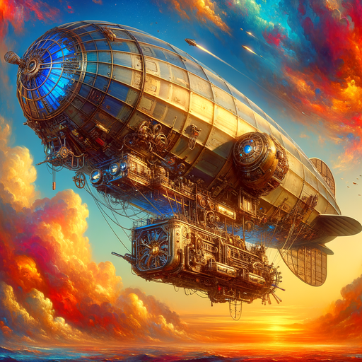 Steampunk Airship Voyage Paint By Color