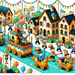 Charming Village Parade Paint By Diamond