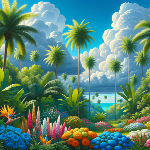 Tropical Oasis Escape Paint By Diamonds Art