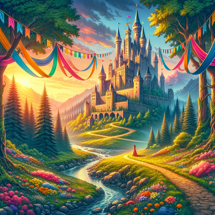 Enchanted Castle 5D DIY Paint By Diamond Kit