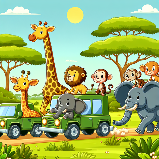 Jungle Animals Safari Quest Paint By Diamonds Art