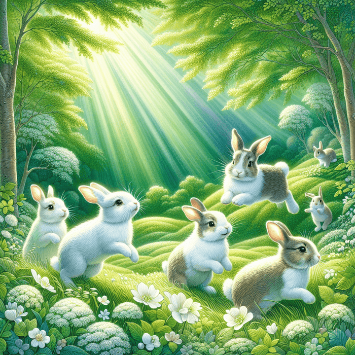 Rabbit Meadow Delight Paint By Diamonds Kits