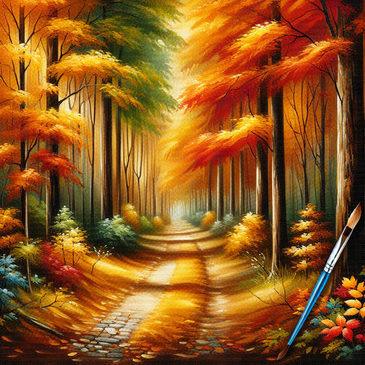 Elegant Autumn Trail DIY Paint By Diamonds