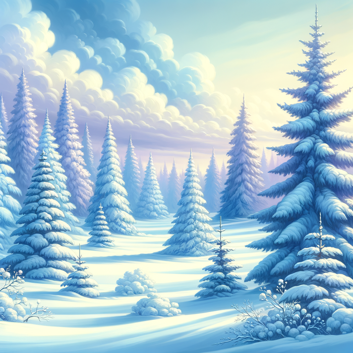 Enchanting Snowy Landscape Diamonded Painting Kits