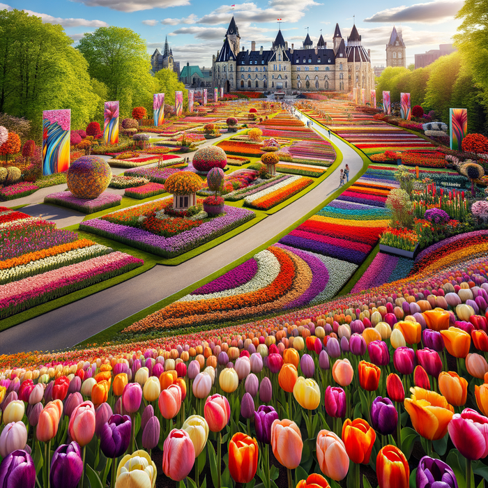 Tulip Festival - Ottawa, Canada Painting By Diamonds Kit