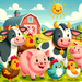 Friendly Farmyard Friends Paint By Diamonds