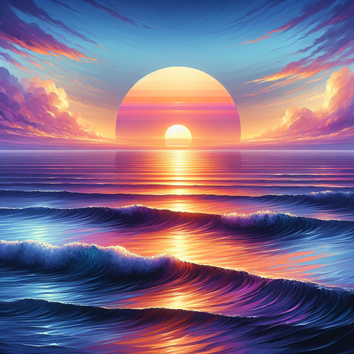Elegant Ocean Sunset Paint By Diamonds