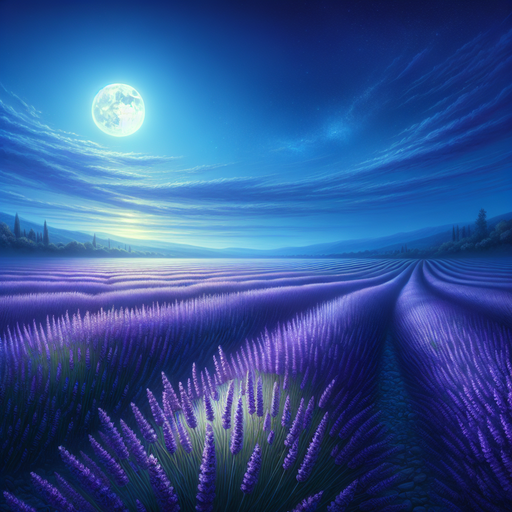 Midnight Lavender Fields DIY Paint By Diamonds