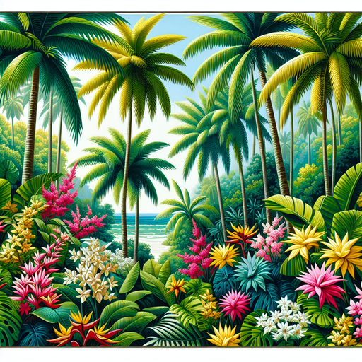 Glorious Tropical Paradise Paint By Color