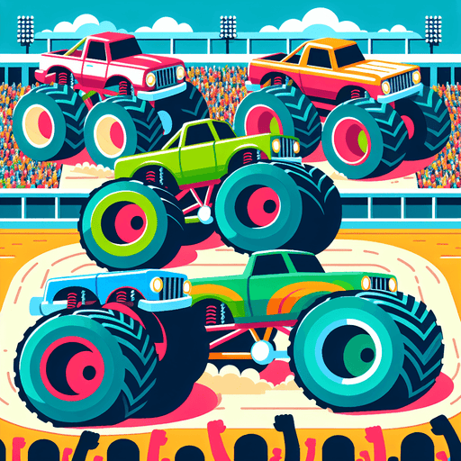 Monster Truck Rally Painting By Diamonds Kit