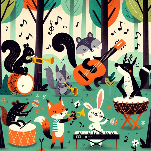 Animal Orchestra Extravaganza Paint By Diamonds Art