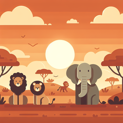 Sunset Safari Scene DIY Paint By Diamonds
