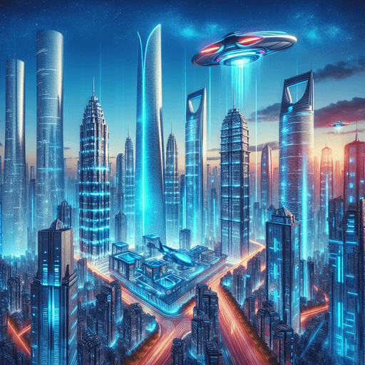 Futuristic Cityscape Vision Diamonded Painting Kits