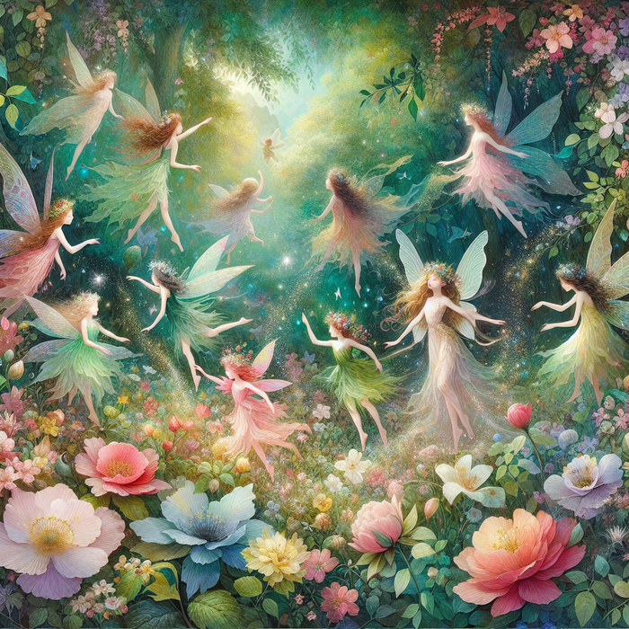 Mythical Garden Fairies Paint By Diamonds Kits