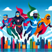 Superhero Adventures In Action City Paint By Diamond