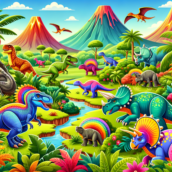 Dino Adventure Quest Paint By Diamonds Kits