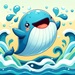 Wacky Whale Painting By Diamonds Kit