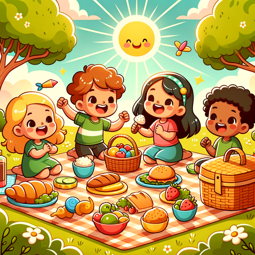 Happy Picnic In The Park Painting Diamond Kit