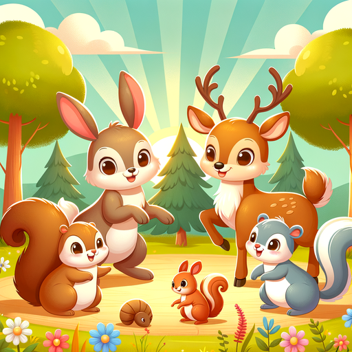 Happy Woodland Creatures Paint By Diamonds Art