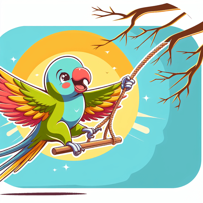 Cheerful Parakeet Diamond Painting