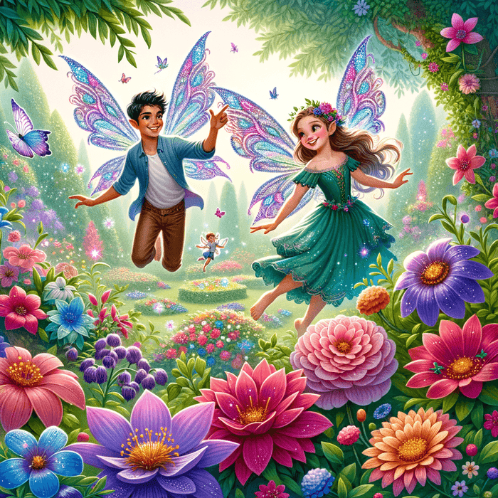 Lively Fairies In The Garden Paint By Diamonds Art