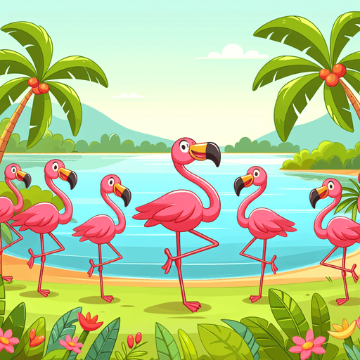Fantastic Flamingo's Lake Party Paint By Diamonds