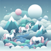 Mystical Mountain Unicorns Diamonded Painting Kits