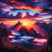 Captivating Mountain Sunset Paint By Diamonds