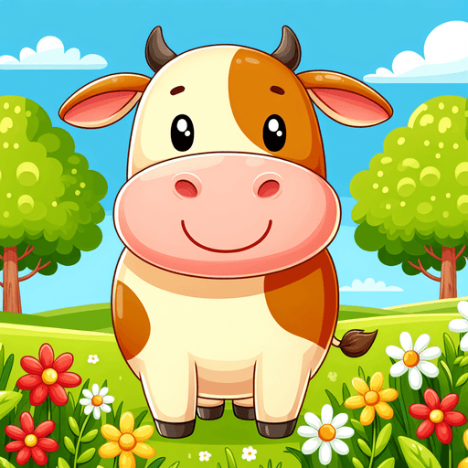 Cheerful Cow Diamond Painting