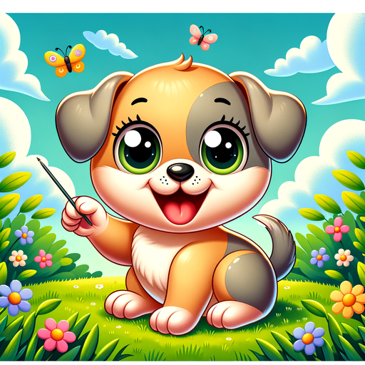 Playful Puppy Paint By Diamonds Kits